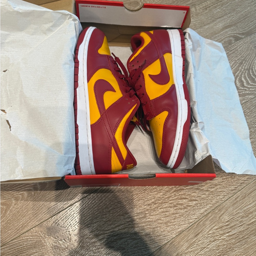Nike Red and Gold Sneakers